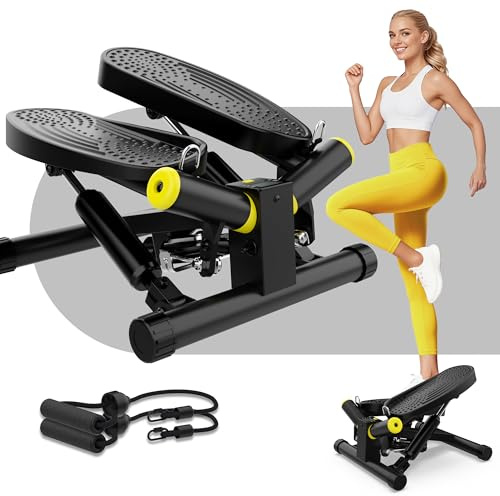 Mini Twist Stepper, Stepper Machine with 330LBS Weight Capacity, Mini Stepper for Full Body Workout, Adjustable Step Height, Smooth and Quiet, Step Machine for Men Women…