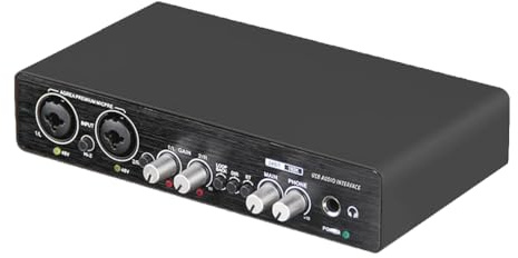 Yurhuit -UC22 24-bitars/192 KHz ljudgränssnitt Höghållfast Instrument USB-dator extern ljudkort inspelning