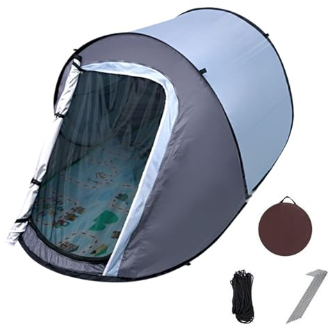 Camping Tent, 1-2 Person Instant Portable Tent, Waterproof Sunscreen Automatic Family Shelter, With 8 Ground Nails, Windproof Rope, Storage Bag For Camping Hiking Backpacking