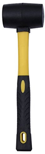 10T Camp Mallet Camping Hammer 8OZ - Gummihammer mit Fiberglas-Stiel - Campingzubehör für Zeltpflöcke - Schonhammer Kinderhammer mit 45mm Kopfdurchmesser - Zelt Zubehör
