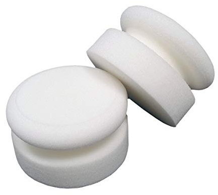 SCHAUMEX® Professioneller Polierschwamm Handpolierschwamm Auto Set - 2 Stück - Polierschaum mit Griffleiste – für Versiegelungen Wachs Hochglanzpolitur – einfach auswaschbar - Made in Germany