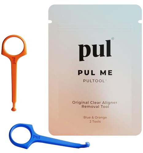 Clear Aligner borttagningsverktyg för invisalign av PULTOOL – Smile Direct Club borttagningsverktyg – osynlig justerare – justerare – borttagare – kvarhållsborttagare – invisaligneringsverktyg – invisaliserad krok Pultool QTY 2 Orange/Blue