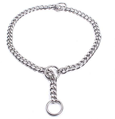 Ulalaza Collier de Dressage de Griffe de Chien avec des Conseils en Caoutchouc Pit Bull Berger Allemand Collier de pincement en métal Fournitures pour Animaux de Compagnie
