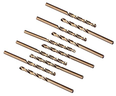 Anawakia 10 stycken M35 HSS koboltborr HSS-Co borrset spiralborr borrar stålborr metallborr Ø (1,5 mm)