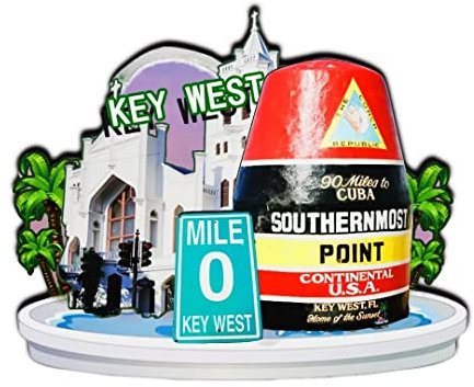 Key West USA magnete da frigorifero 3D classico in legno magnete da frigorifero punto di riferimento fatto a mano artigianato viaggio souvenir collezione decorazione -192
