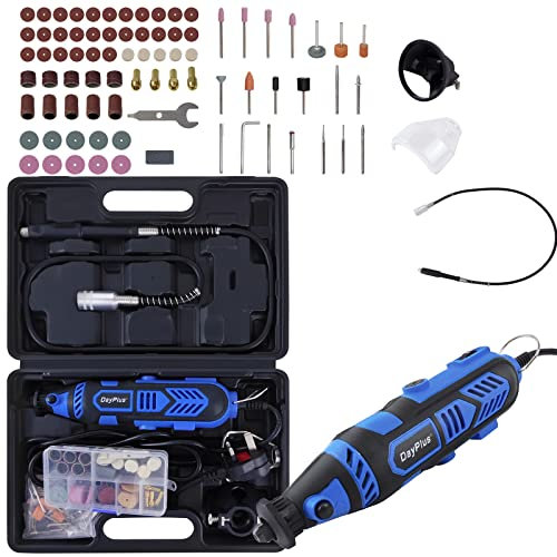 Multifunktionswerkzeug 135W Rotationswerkzeug, Mini Schleifer Set, Drehwerkzeug mit 80 Zubehör, 6 Variable Drehzahl 10000-32000rpm, zum Handwerker DIY Schneiden,Schleifen,Gravieren,Polieren,Reinigen