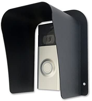 Couvercle de sonnette adapté pour sonnette radio/boîte murale/porte d'entrée/prise extérieure étanche à l'extérieur protection contre la pluie métal noir