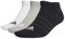 adidas Unisex Thin and Light Sportswear Low-Cut Socks 3 Pairs, Medium Grey Heather / White / Black, 6.5-8