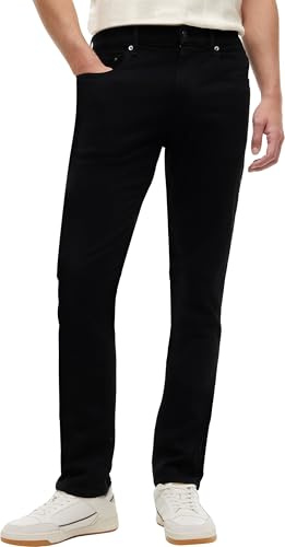 Tommy Jeans Jean Homme Scanton Slim Fit, Noir (Denim Black), 32W/33L