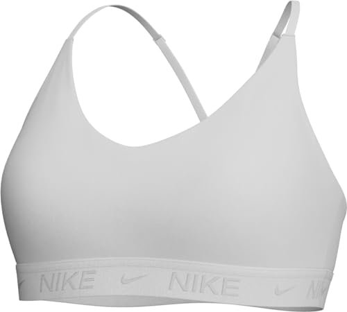 Nike Df Indy LGT Damen Sport-BH, White/Stone Mauve, M