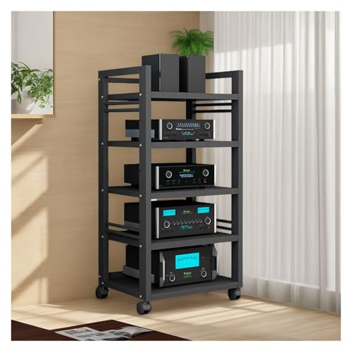 mobile stereo hi fi rack hifi Supporto Multimediale AV Rack For Componenti Audio, Home Theater Angolo Ufficio Armadietto For Giradischi Stereo In Legno Con Ripiani Aperti For Soggiorno, Unità Di Archi