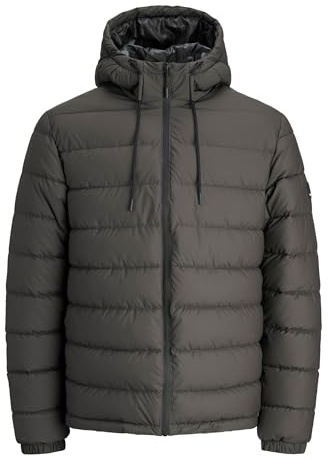 JACK & JONES Jcopoint Pu Puffer Jacket Bf, asfalto, S