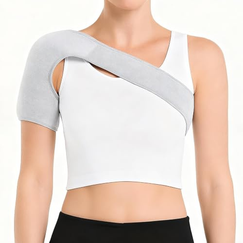 Shoulder Support Brace, Size L Elastic Rotator Cuff Compression Sleeve | Breathable compression support Strap, Injury Prevention, Left Or Right Arm Stabiliser For Women And Men