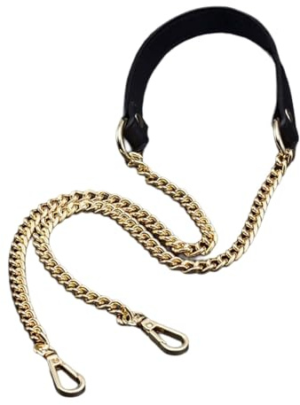 SHYYOULQE PU-läder axelrem metallväska kedja ersättningsbälte handväska ersättning för crossbody väska rem metallväska kedja ersättning