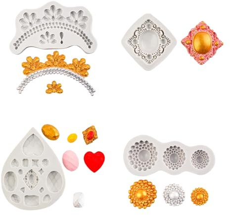 Stampi in silicone per gioielli, fondente, cioccolato, caramelle, cucina, strumento essenziale per la cottura di pietre preziose a forma di taglierina per fondente