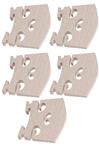 Xiuganpo Ponte per Violino, 5 Pezzi in Legno di Acero con Fessura più Ampia per Corde con Nucleo Composito Facile Modellatura e Regolazione per Parti di Ricambio Leggere e Regolabili per Violino di