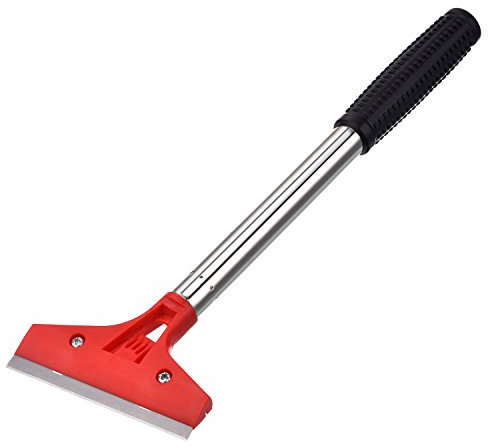 Long-Handle Floor Wall Scraper Tool with 4 Inch for Wallpaper and Floor Tile Adhesive Removal