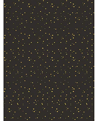 Décopatch - Ref FDA778C - Yellow & Black Starry Night Pattern Paper Pack - Each Sheet 30 x 40cm, Pack of 20 Paper Sheets - Best Used With Décopach Glue & Varnish, Black & Yellow