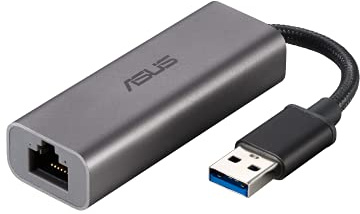 ASUS 2.5G Ethernet USB Adapter (USB-C2500) Wired LAN Network Connection for Mac OS, Linux, Windows, Backward Compatible on 2.5G, 1G, 100Mbps, Ideal for Gaming