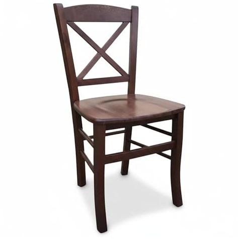 Mar.c.a. Design - Cruz 2 sillas madera nogal oscuro | Silla comedor, cocina, salón, oficina, entrada - Italia | 46 x 45 x 80