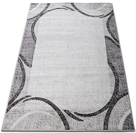 oKu-Tex Teppich | Webteppich | für Wohnzimmer, Flur, Schlafzimmer | Teppichläufer, Brücke | Creme Modern | geometrisches Design | Öko-Tex 100 |Größe 80 x 330 cm, 30171creme080330