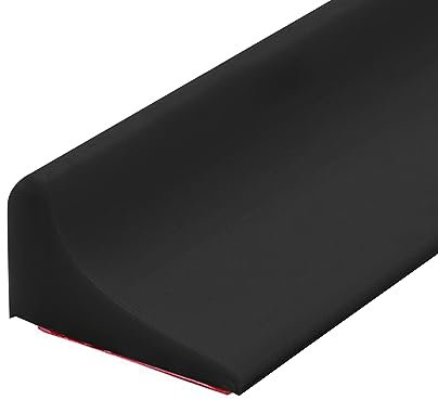 100cm Selbstklebend Schwallschutzleiste Dusche,Duschwasserstop für rahmenlose Duschtür,Silikon Duschschwelle Wassersperre für Dusch boden,Wasserdamm für Bad und Küche (Schwarz-1M)