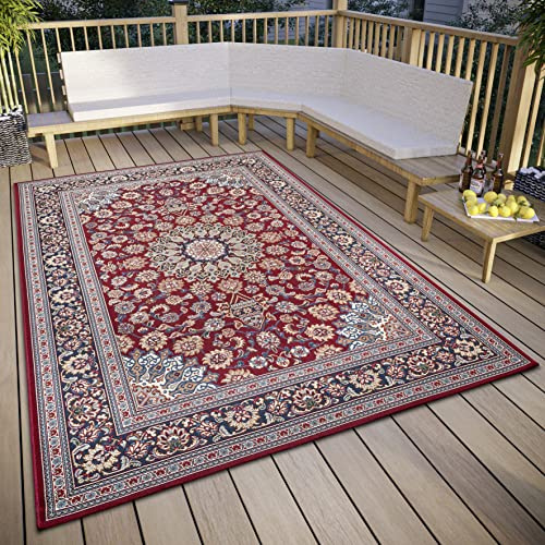 HANSE Home Kadi - Tapis Oriental pour l'intérieur et l'extérieur - tissé à Plat - Design Oriental Classique - Certifié Öko-Tex - Résistant aux intempéries et aux UV - pour Balcon, terrasse, Jardin -