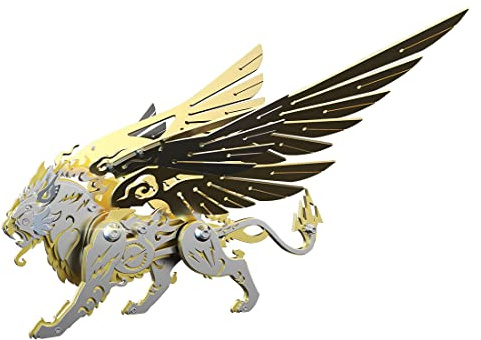 Metall 3D-modell, 3D metall pussel tiger kit modellbyggsats vuxna, 116 delar 3D pussel lasersnitt metallbyggsats 3D byggleksaker metall pussel