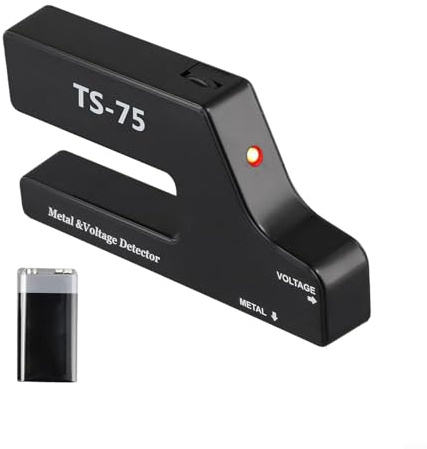 Zilimontt Détecteur de métaux et de tension portable de 5,1 cm pour fils muraux et tuyaux avec alertes visuelles et auditives, outil électrique professionnel et bricolage