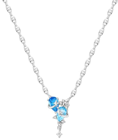 CYMYSS Silber Kette Mit Anhänger Damen Halsschmuck Halskette Damen In 925 Sterling Silber Pendant Necklace 40-45 Cm Länge Verstellbar Geschenke Für Frauen (Umarmt die Milchstraße)