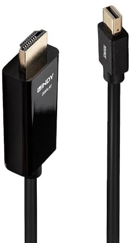 LINDY Mini-DisplayPort an HDMI Kabel 4K30 (DP: passiv) 2m schwarz