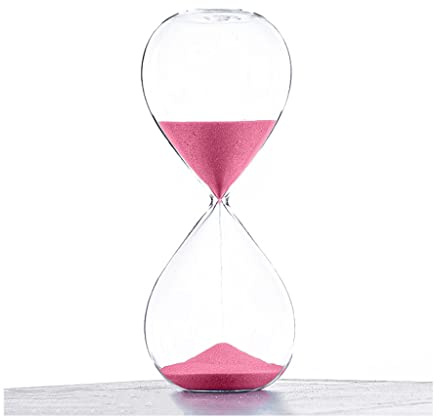 JLWM Clessidra Colorato Timer A Clessidra per Casa Soggiorno Ufficio Timers di Sabbia Orologio A Sabbia attività A Tempo Festival Compleanno I Regali-Rosa-30 Mins