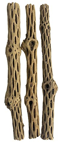 Awesome Aquatic Natural Staghorn Cholla Wood Tubes, 3 Pack, 12 Inch