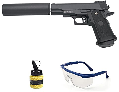 Pistola Galaxy G10A Metal (Muelle) | Pistola de Airsoft (Bolas de plástico 6mm) + Gafas + biberón de munición
