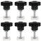 T-nut Adapter Nutensteine M6x35mm Nutsteine Dachträger Dachbox mit Muttern Sterngriffmutter und Unterlegscheiben für Dachbox Relingträger Kompatibel zu Thule (6er Set 20 x 20mm)