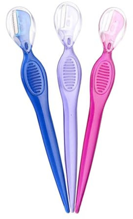 minkissy 12stücke Teiliges Edelstahl Augenbrauenrasierer Mit Rutschfestem Griff Tragbare Beauty-make-up-tools Für Präzises Trimmen Und Formen Leichte Und Kompakte Augenbrauenpflege Für Dame