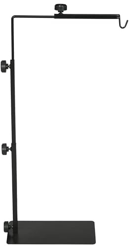 PawHut Support de lampe pour reptiles, réglable de 95 cm de haut, avec socle, 4 fentes métalliques, support de lampe chauffante pour reptiles, tortues, araignées, lézards
