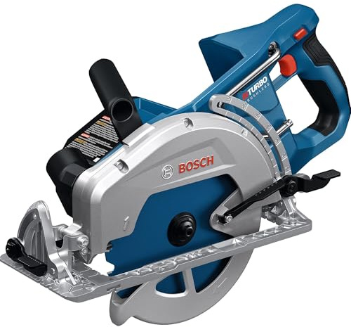 BOSCH GKW18V-26N PROFACTOR 18V 7-1/4 Rear Handle Circular Saw - BITURBO Brushless Technology, 5000 RPM, Lightweight Ergonomic Design, Left Blade Orientation, Electronic Brake, Dust Port (Bare Tool)