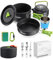 HOMGEN Camping Cooking Set Camping Pots and Pans Set Aluminium Camping Kettle Camping Cookware Kit Protable Cooking Mess Kit Lightweight Camping Cooking Equipment for 2-3 People