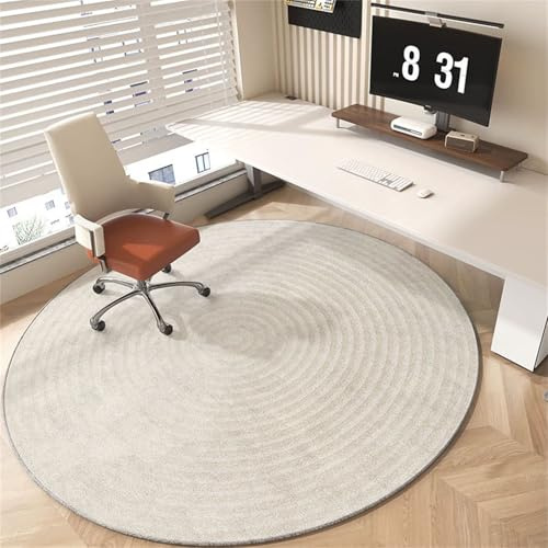 Surwin Alfombra Protectora Redondo para Silla de Oficina, Alfombrilla Suelo Oficina con Base de Goma Antideslizante Alfombra para Silla de Ruedas (Círculo A,Diámetro 140cm)
