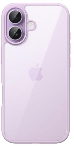 JETech Coque pour iPhone 17 6,3 Pouces, Étui Housse Antichoc Bumper, Cadre en TPU Mat de Couleur Unie, Dos Transparent Anti-Rayures (Lavande)