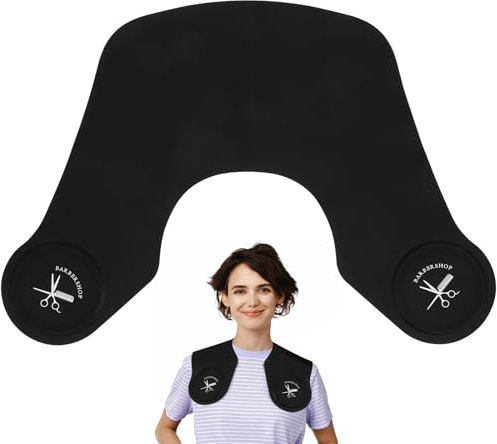 GETAJGHSD Collare da Taglio e Trattamento Stili in Silicone per Parrucchieri Nero per Facilità di Pratico per Styling Bagnato Mantello Protettivo