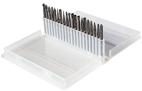 sourcing map Ensemble 20 en 1 Fraise Rotative Lime en carbure de tungstène à tige de 1/8 de pouce