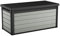 Keter Denali 570 L, Auflagenbox - Wetterfeste Kissenbox mit Sitzfunktion, Grau, 151,7 x 72,5 x 70 cm