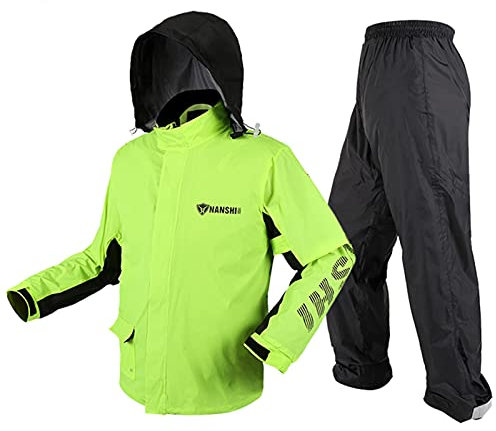 LYDHDY Tuta da pioggia per Moto Impermeabile Impermeabile Antipioggia Motocross Impermeabile Segue Tuta Antipioggia Mantella Moto Uomo Adulti Scooter Rider Tuta Antipioggia (Color : Brown, Size : M)