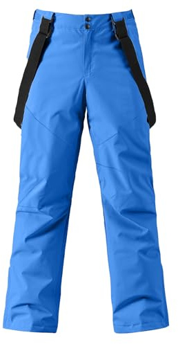 HOTIAN Pantalones de Esquí y Snowboard para Hombre Con Tirantes - Impermeables, Cálidos, Extraíbles, Térmicos - Pantalones de Invierno