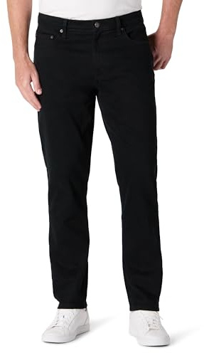Amazon Essentials Jeans dal Taglio Sportivo Leggermente Elasticizzati Uomo, vestibilità Atletica, Nero, 29 W x 34 L
