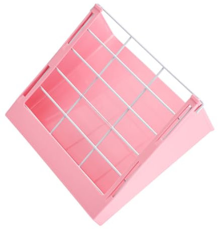 ibasenice Feeding Rack Rabbit Grass Rack 2-in-1 Hay Feeder Poop Tray Tidy Bite-resistant Plastic
