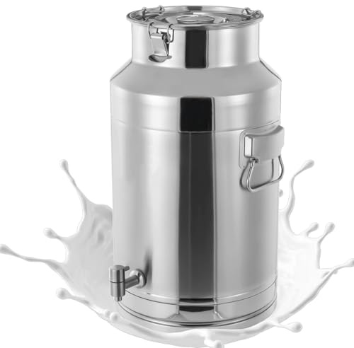 Stainless Steel Milk Can - Airtight 15L/20L/28L Storage Bucket for Liquid Transport - Milk Churn Pot for Household Use