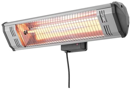 Riscaldatore A Infrarossi For Esterni Da Parete Con Telecomando, Riscaldamento For Patio, Terrazza, Garage, Design Impermeabile A Risparmio Energetico